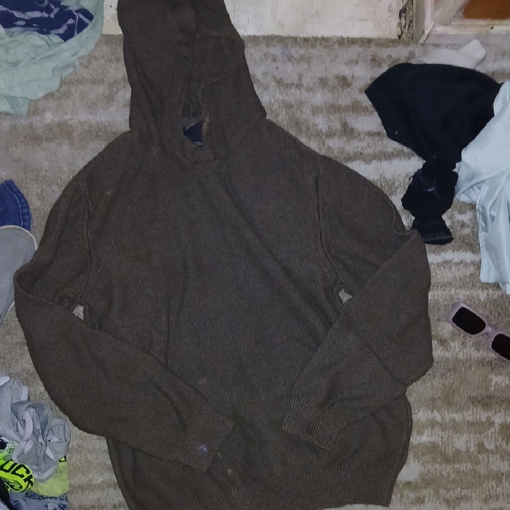 Prana Men's Dark Brown Hooded Sweater